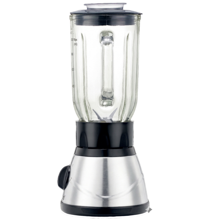 Blender Techwood Inox avec Bol Verre 1L - Glace Pilée