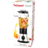 Blender Techwood Inox avec Bol Verre 1L - Glace Pilée