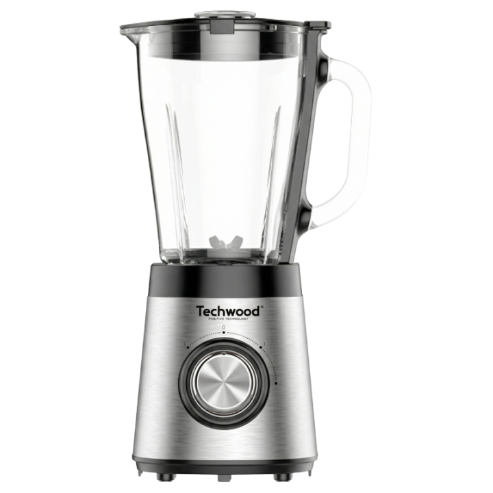 Blender Techwood 500W - Bol Verre 1,5L | Spécial Glace Pilée