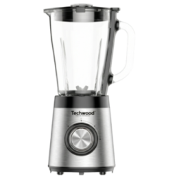 Blender Techwood 500W - Bol Verre 1,5L | Spécial Glace Pilée