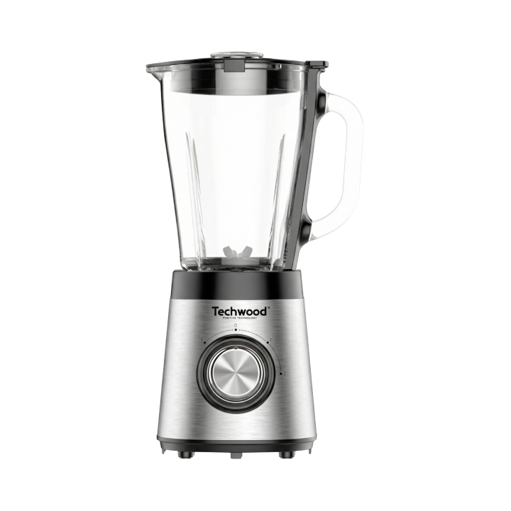 Blender Techwood 500W - Bol Verre 1,5L | Spécial Glace Pilée