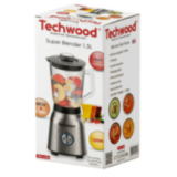 Blender Techwood Bol Verre 1,5L - 1250W Spécial Glace Pilée