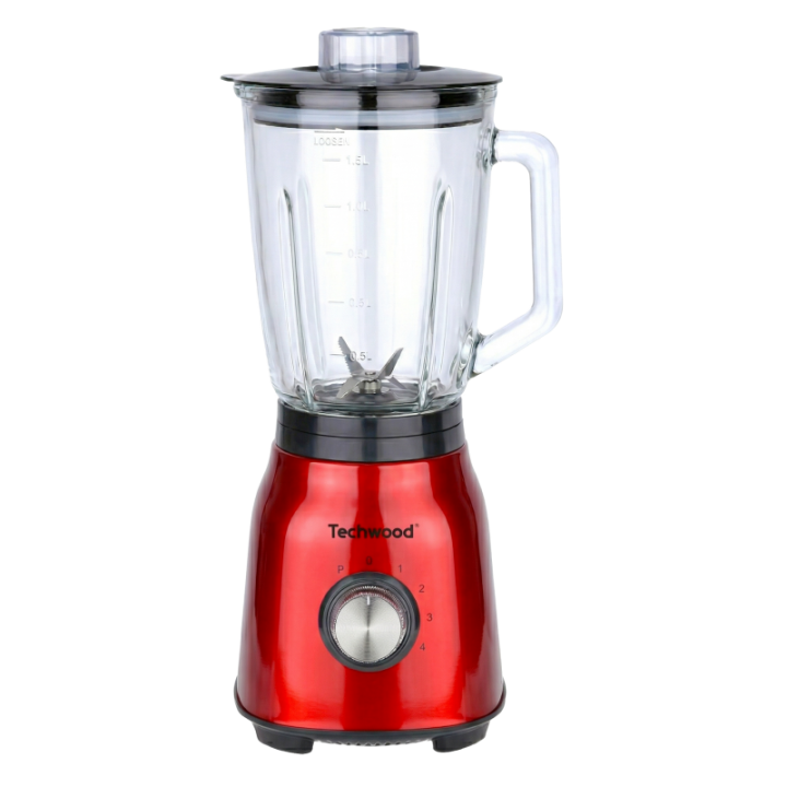 Blender Techwood 500W - Bol Verre 1,5L | Spécial Glace Pilée