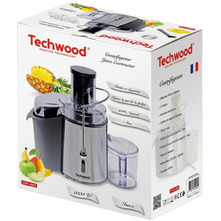 Centrifugeuse 1000W fruits & légumes – Filtre inox & double sécurité