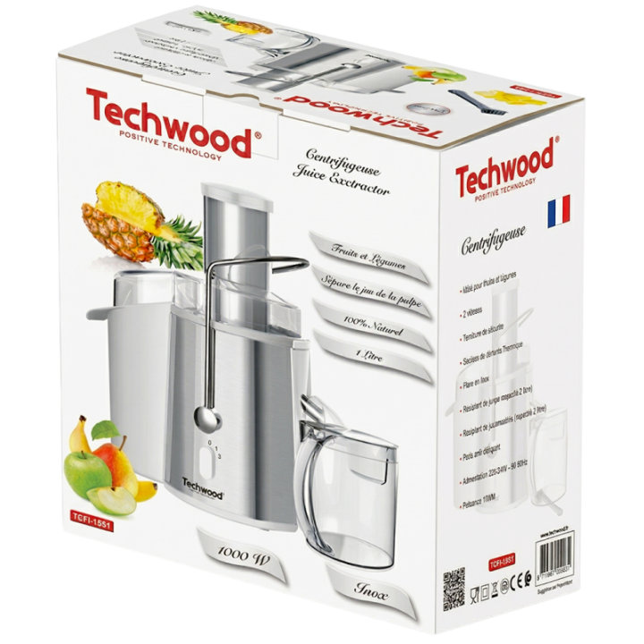 Centrifugeuse 1000W fruits & légumes – Filtre inox & grande capacité