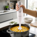 Mixeur plongeant 250W – Lame inox & pied anti-éclaboussures