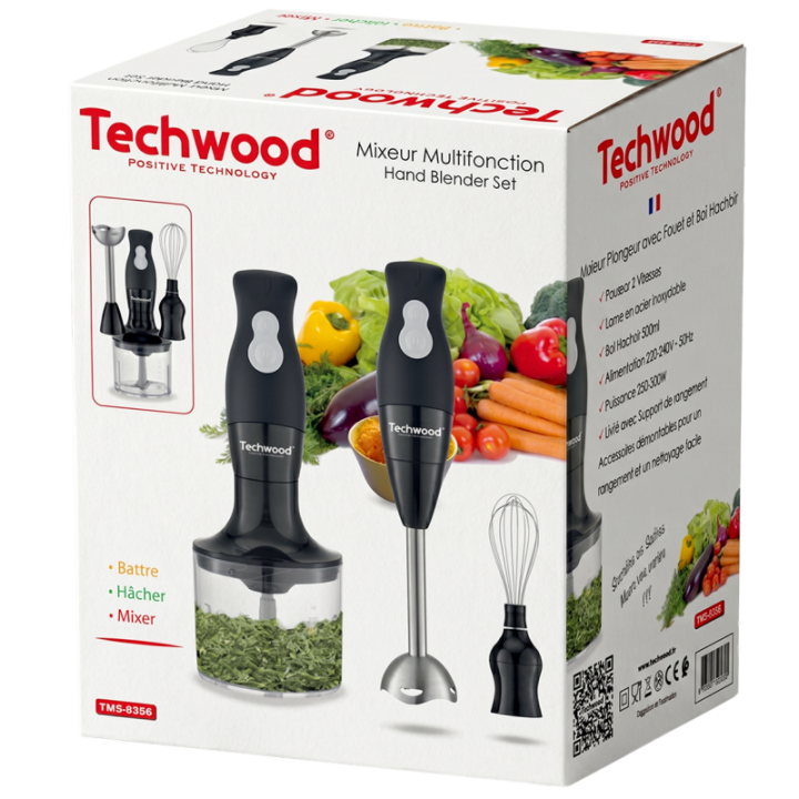 Hachoir électrique 250-300W – 2 vitesses & bol 500 ml