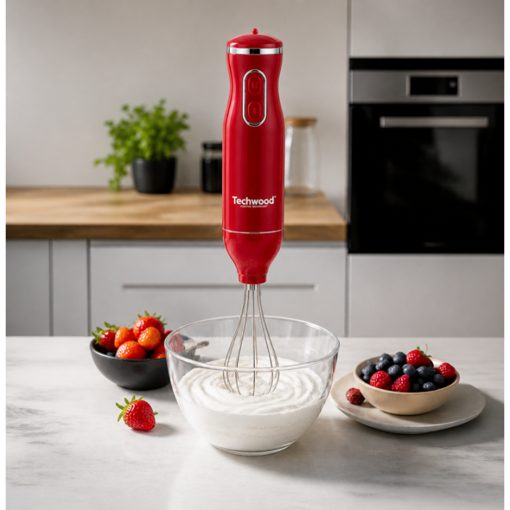 Mixeur 3 en 1 600W – Plongeur, fouet & hachoir avec pied inox