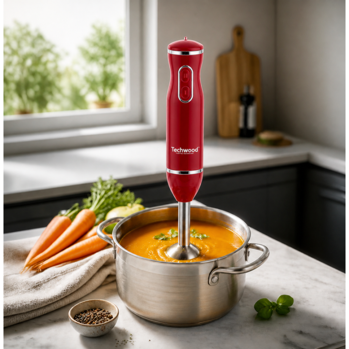 Mixeur 3 en 1 600W – Plongeur, fouet & hachoir avec pied inox