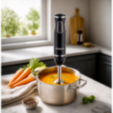 Mixeur 3 en 1 600W – Plongeur, fouet & hachoir avec pied inox