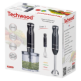 Mixeur 3 en 1 600W – Plongeur, fouet & hachoir avec pied inox