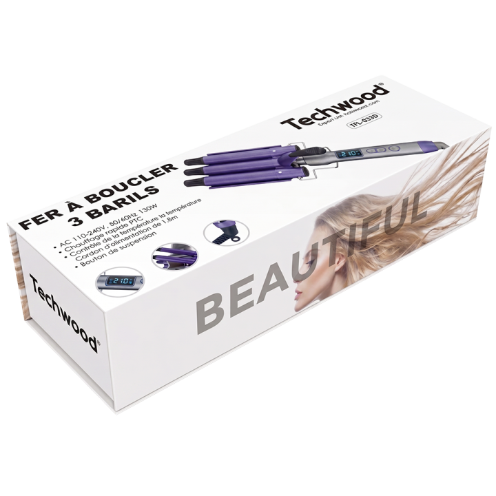 Fer à Boucler Techwood : Chauffage Rapide & Écran LED