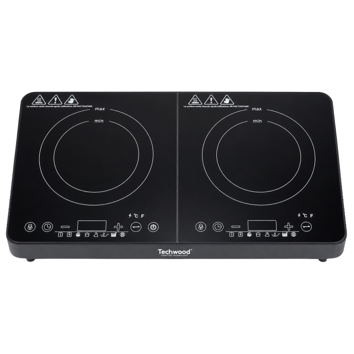 Double Plaque Induction Compacte 3500W | 2 Foyers & Tactile