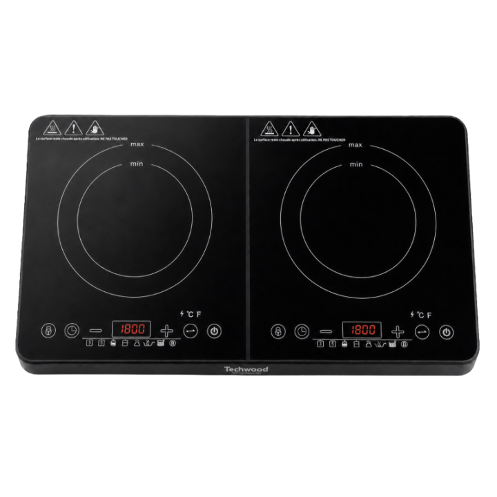 Double Plaque Induction Compacte 3500W | 2 Foyers & Tactile