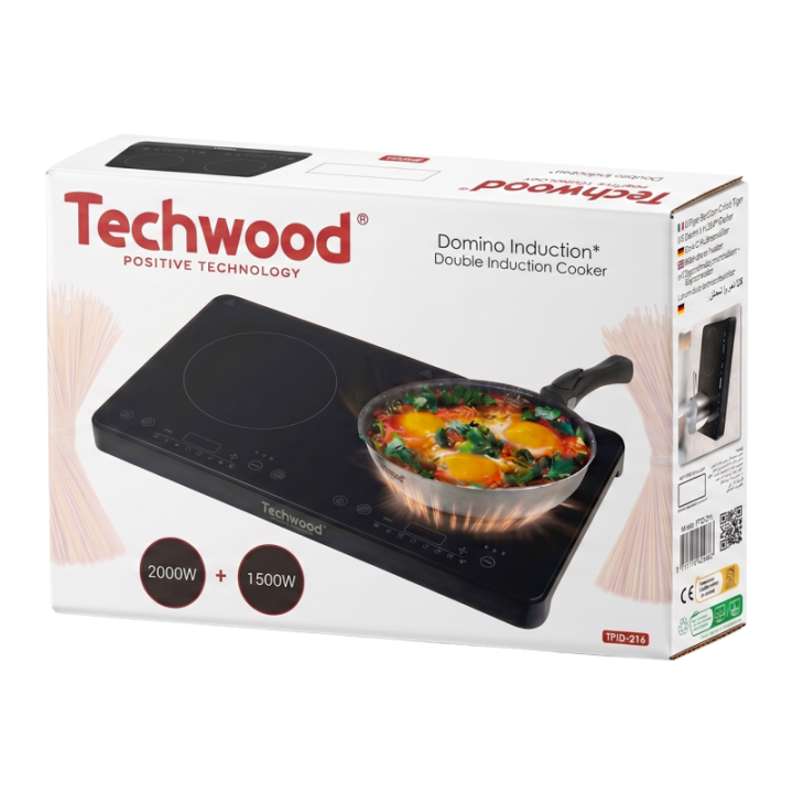 Double Plaque Induction Compacte 3500W | 2 Foyers & Tactile