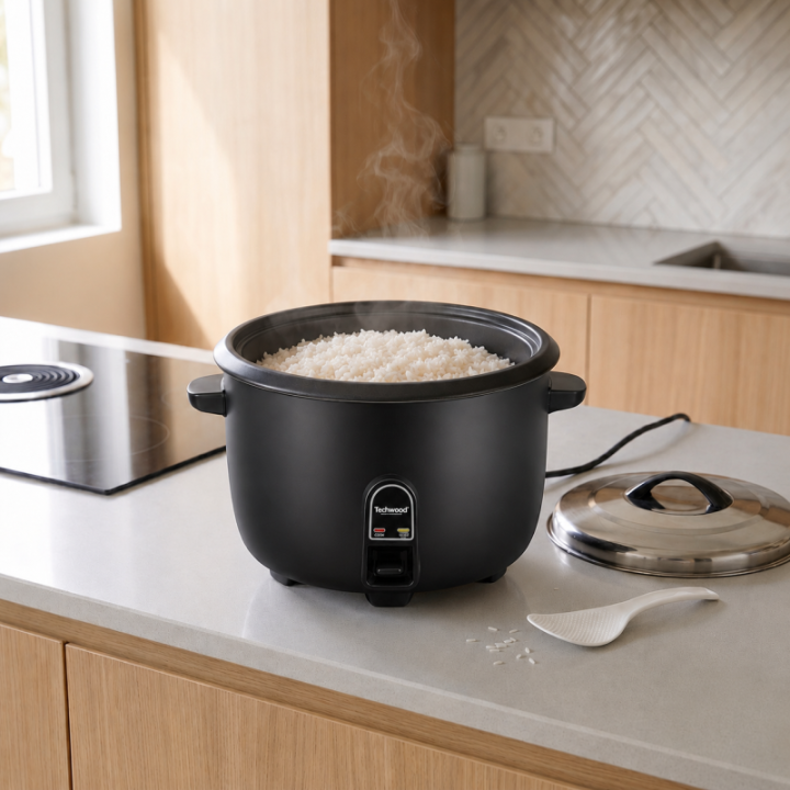 Cuiseur à Riz Techwood 4,2L – Cuve Anti-Adhérente, Maintien au Chaud, 1600W