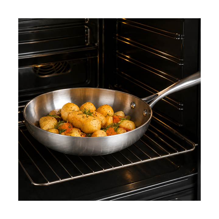 Grande Poêle Inox 28cm Triply - 2,7L - Induction & Four