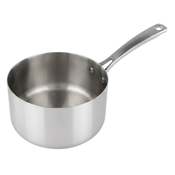 Casserole Inox 18cm Triply | Cuisson Homogène & Compatible Induction