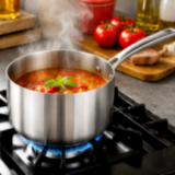 Casserole Inox 18cm Triply | Cuisson Homogène & Compatible Induction