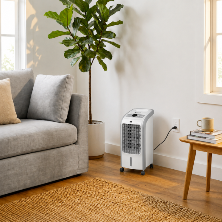 Rafraîchisseur d'Air Techwood 80W - Humidificateur 4L & Télécommande
