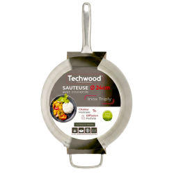 Sauteuse avec couvercle  Inox - 24 CM