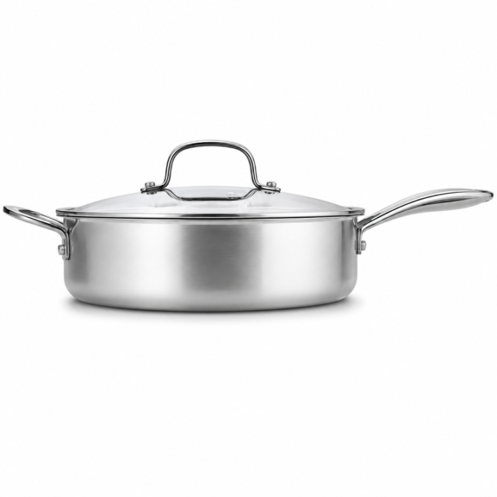 Sauteuse Inox 24cm Nid d'Abeille Anti-Adhésive - Techwood