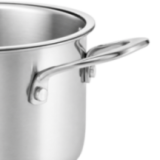 Casserole Inox 22cm avec Couvercle Anti-Adhésive | Tous Feux