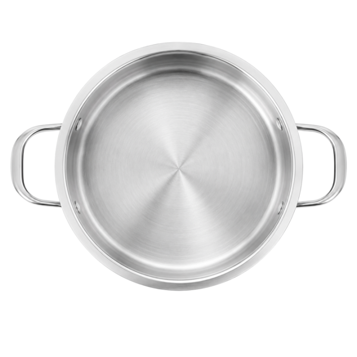 Casserole Inox 22cm avec Couvercle Anti-Adhésive | Tous Feux