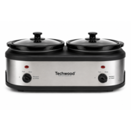 Mijoteuse Double 2 x 2,5 L Techwood | Buffet Serveur Tous Usages