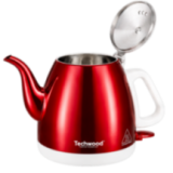 Bouilloire Techwood 0,8L Finition Chrome - Sans Fil & Inox