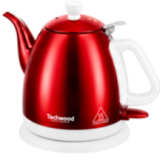 Bouilloire Techwood 0,8L Finition Chrome - Sans Fil & Inox
