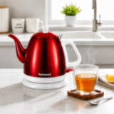 Bouilloire Techwood 0,8L Finition Chrome - Sans Fil & Inox