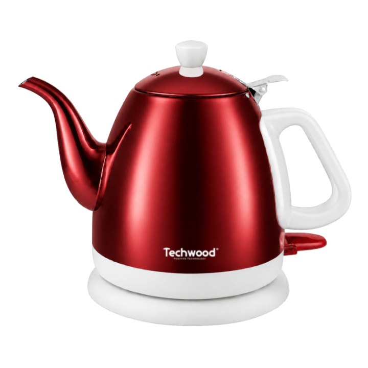 Bouilloire Techwood 0,8L Finition Chrome - Sans Fil & Inox
