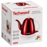Bouilloire Techwood 0,8L Finition Chrome - Sans Fil & Inox