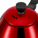 Bouilloire Techwood 1L Finition Chrome rouge - Sans Fil & Inox